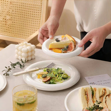 Durable Elegant Porcelain Dessert Plate